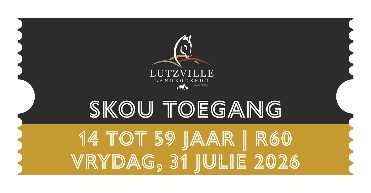 Skou Toegang (14-59 Jaar) | 31 Julie 2026
