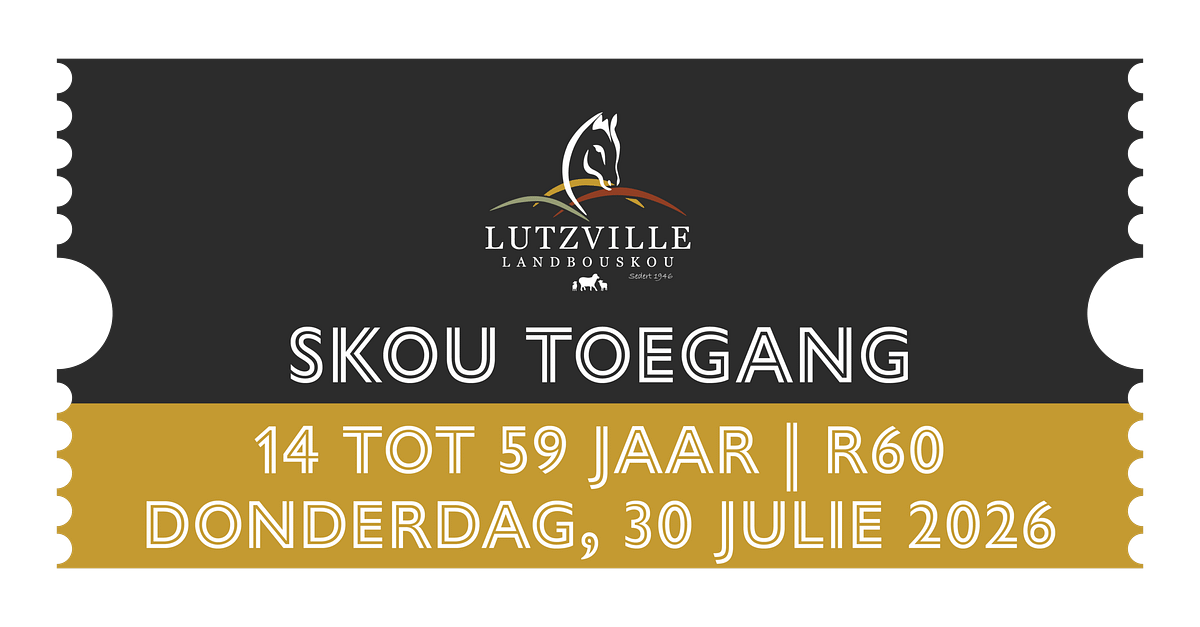 Skou Toegang (14-59 Jaar) | 30 Julie 2026